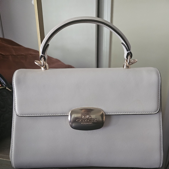 Coach Eliza Top Handle White Bag - Picture 2 of 8